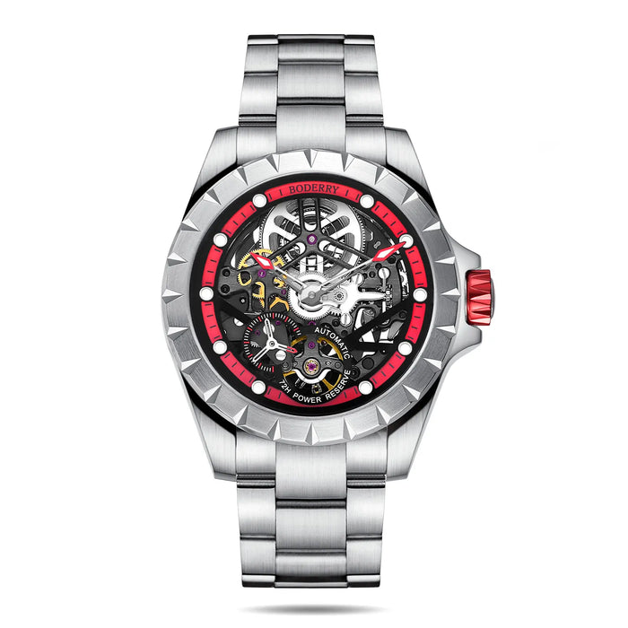 Boderry Windmill Men's Skeleton Stylish Watches