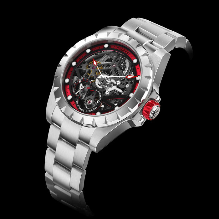 Boderry Windmill Men's Skeleton Stylish Watches