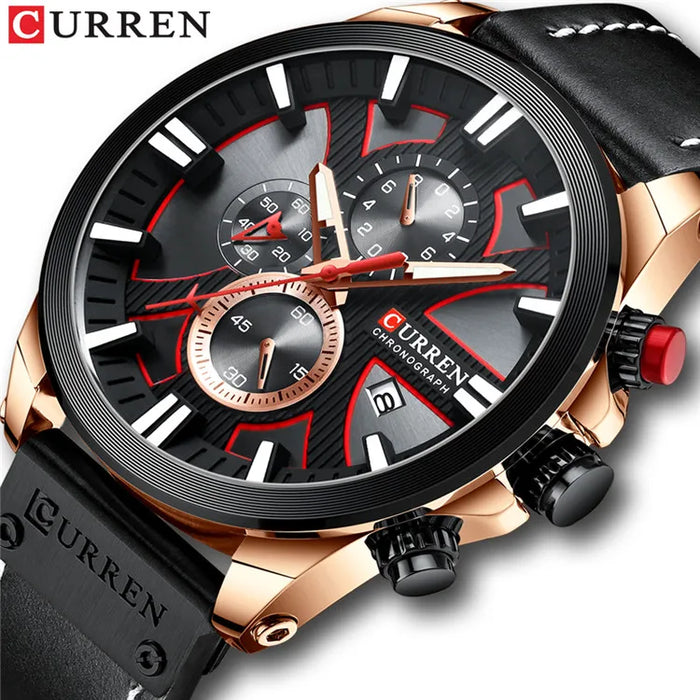 New CURREN Men Watches Fashion Quartz Wrist Watches Men's
