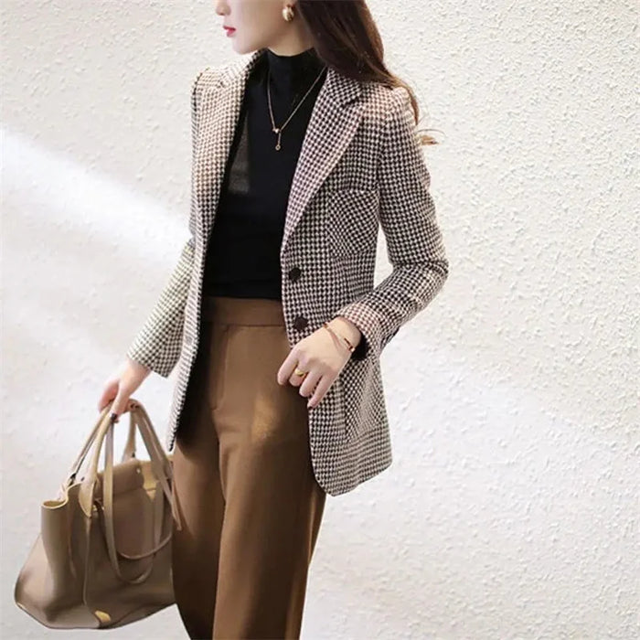 Houndstooth Woolen Suit
