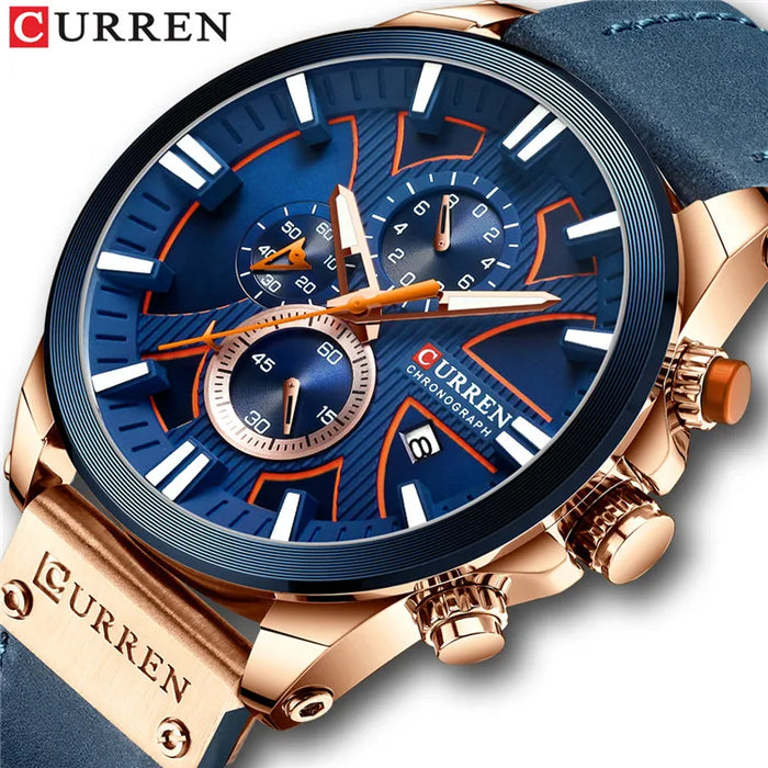 New CURREN Men Watches Fashion Quartz Wrist Watches Men's