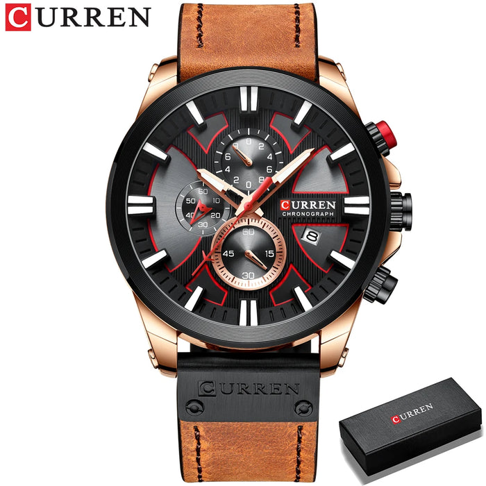 New CURREN Men Watches Fashion Quartz Wrist Watches Men's