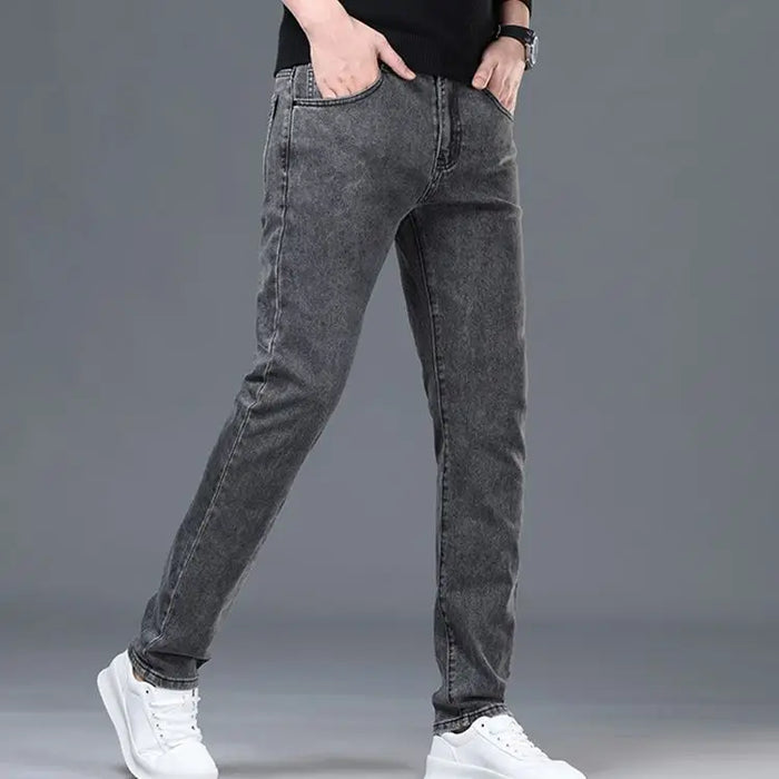Spring Autumn New Elastic Men's Jeans