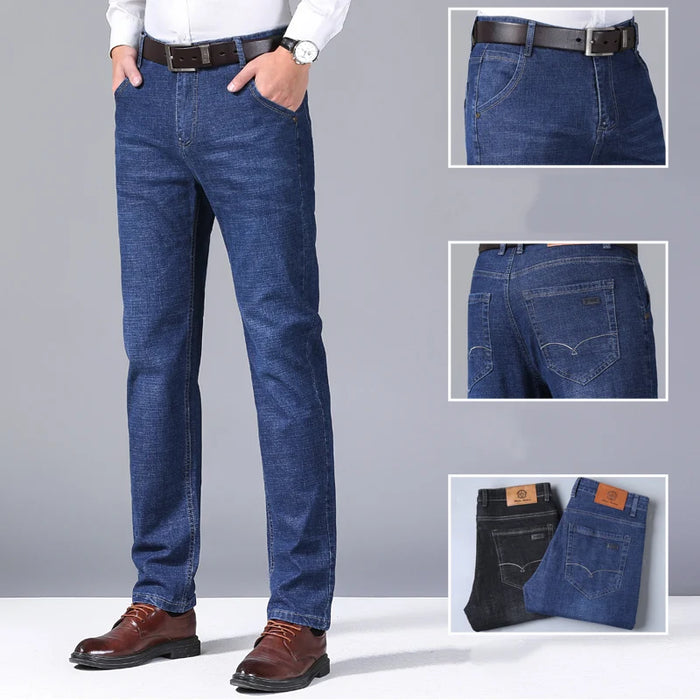 Men's New Classic Work Clothing High-quality Business Jeans