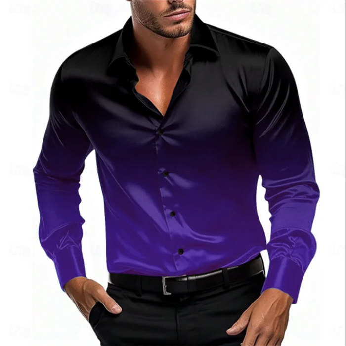 Cool Gradient Pattern Hawaiian Shirts For Men