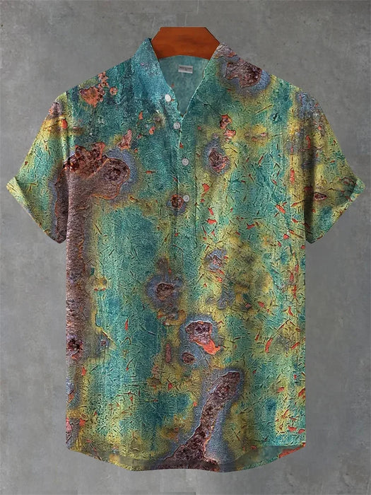2025 Summer Hawaii Short Sleeve Shirt Men's Plus Size Shirt