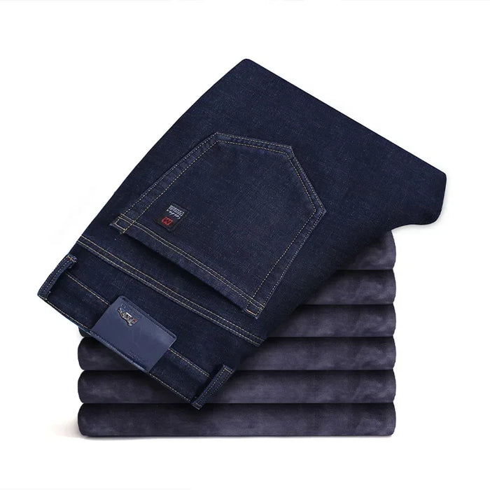 2024 Winter New Men's Fleece Warm Jeans