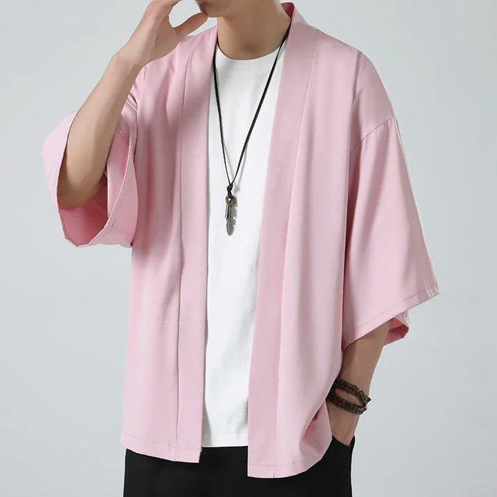 Spring Summer Men's Japanese Kimono Shirts