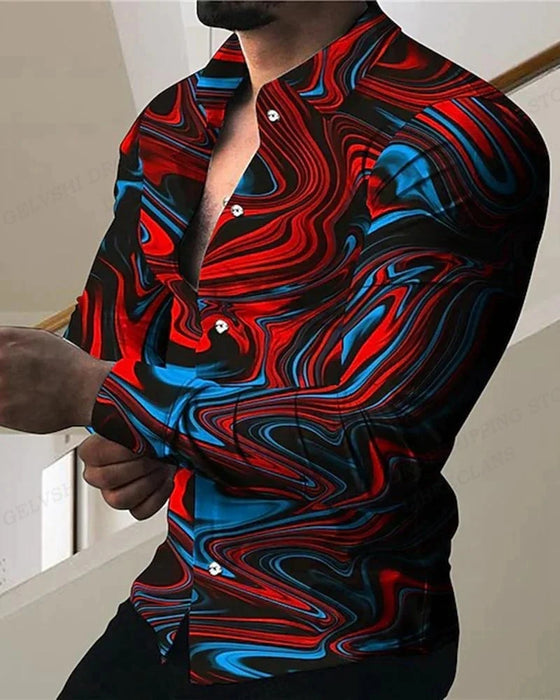 Lightning Hawaiian Shirts Floral 3d Printed Shirts Men Fashion Shirt