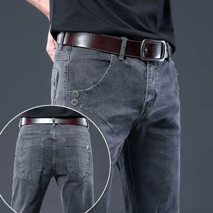 Autumn Winter Brushed Cowboy Luxury Slim Designer Clothes
