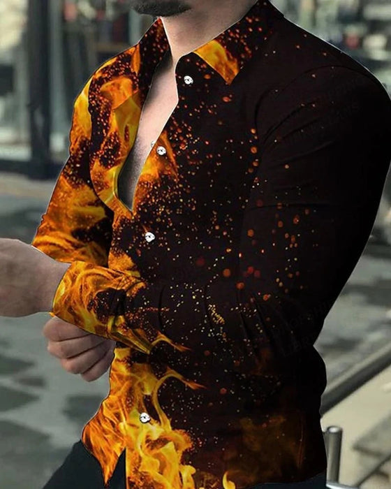 Lightning Hawaiian Shirts Floral 3d Printed Shirts Men Fashion Shirt