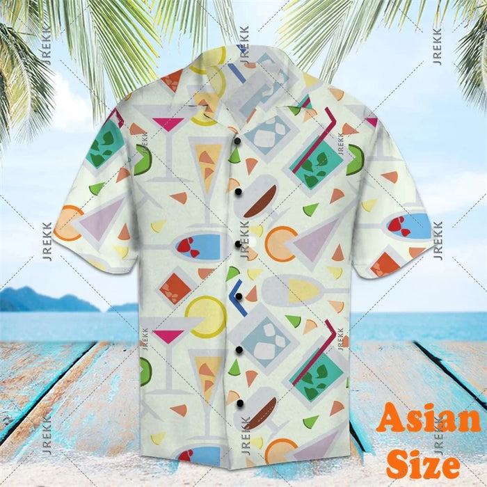DJ Music Party Neon Print Hawaii Shirt Men's Clothing