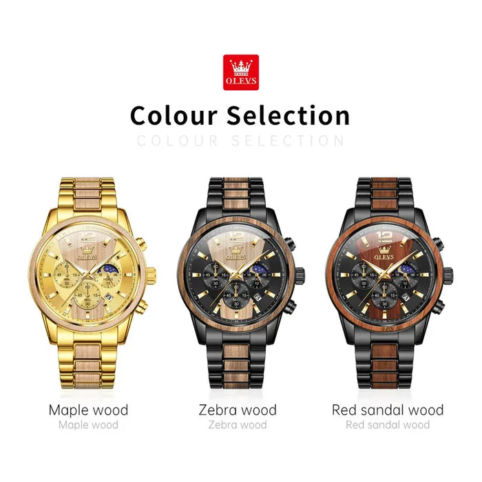 OLEVS 3645 Mens Watch Original Business Top Brand Quartz Watch