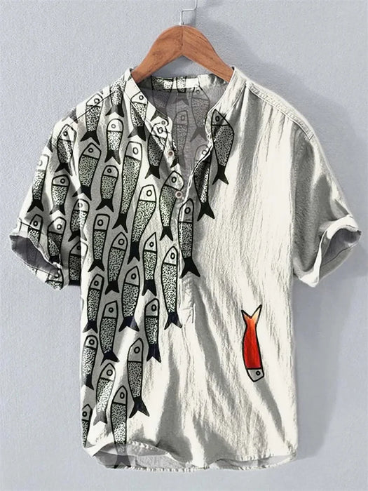 2025 Summer Hawaii Short Sleeve Shirt Men's Plus Size Shirt