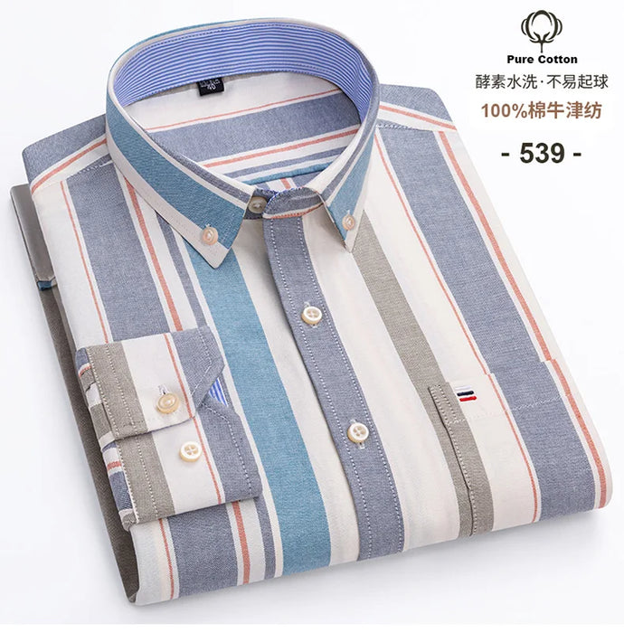 Men's 100% Cotton Smart Casual Shirt