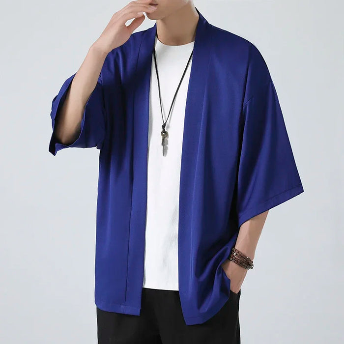 Spring Summer Men's Japanese Kimono Shirts