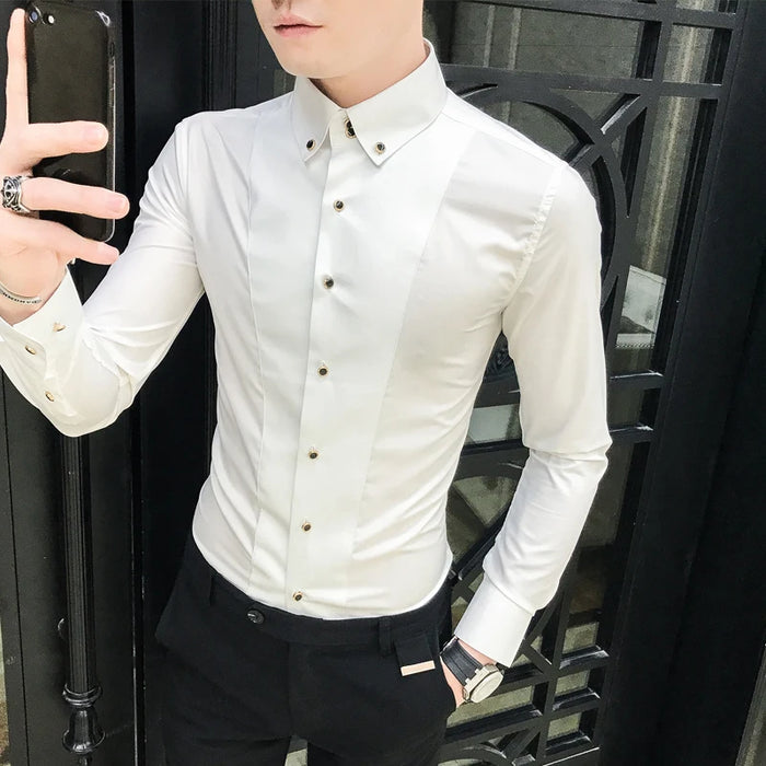 Men's Shirts Luxury Brand New Long Sleeve Elegant Shirts For Men