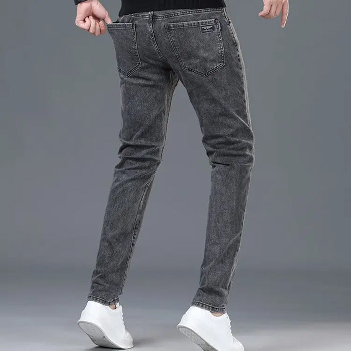 Spring Autumn New Elastic Men's Jeans
