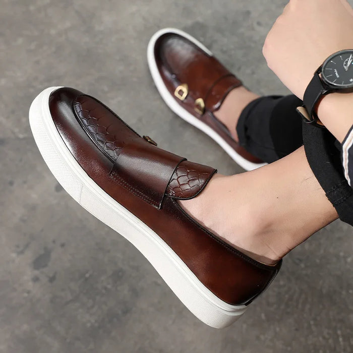 Loafers For Men Luxury Brand Genuine Leather Casual Driving Shoes