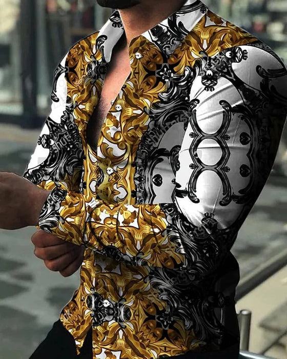Lightning Hawaiian Shirts Floral 3d Printed Shirts Men Fashion Shirt