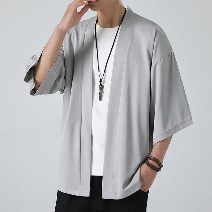 Spring Summer Men's Japanese Kimono Shirts