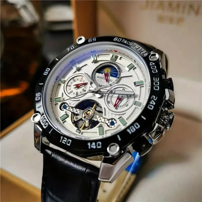 New Cool and High-Quality Automatic Mechanical Cut Out Watch for Men - Waterproof, Luminous,
