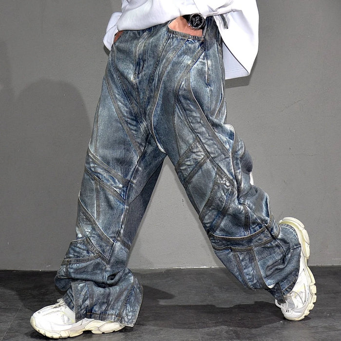 High End Men'S Clothing High Street Fashion Baggy Jeans For Men