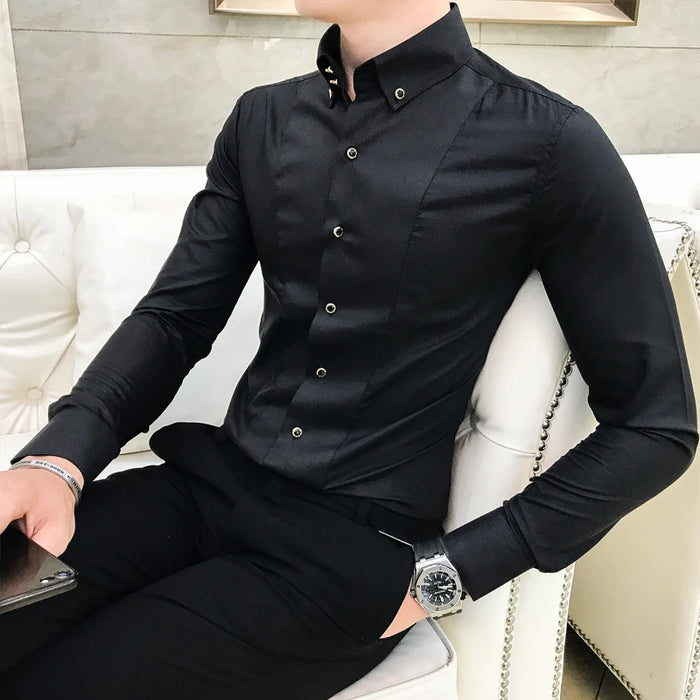Men's Shirts Luxury Brand New Long Sleeve Elegant Shirts For Men
