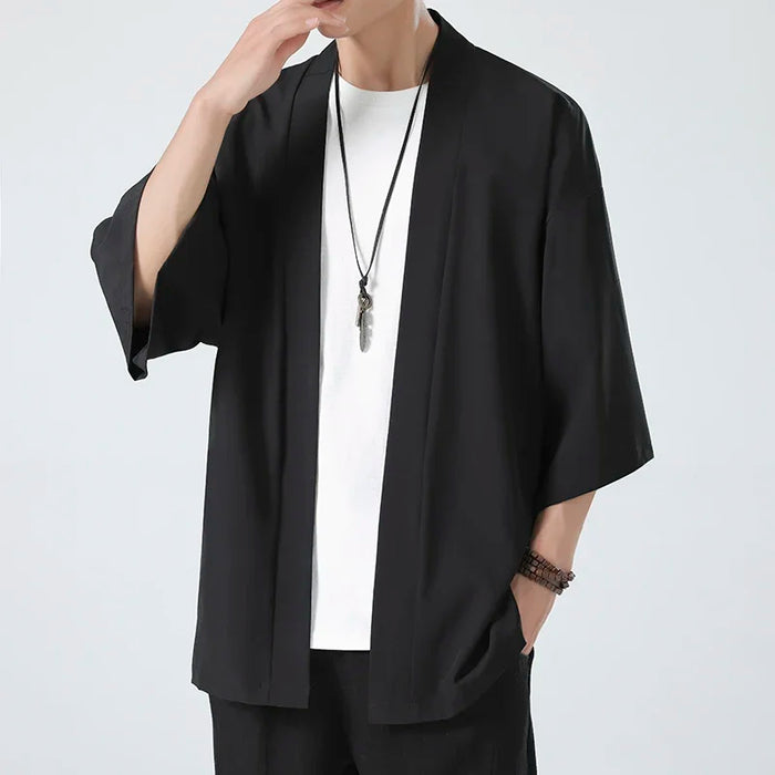 Spring Summer Men's Japanese Kimono Shirts