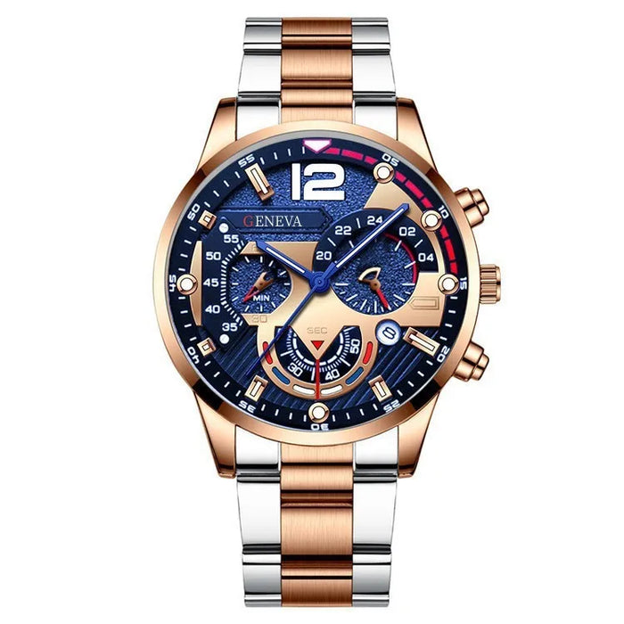 Luxury Men Watch Fashion Luminous Clock Steel Watch