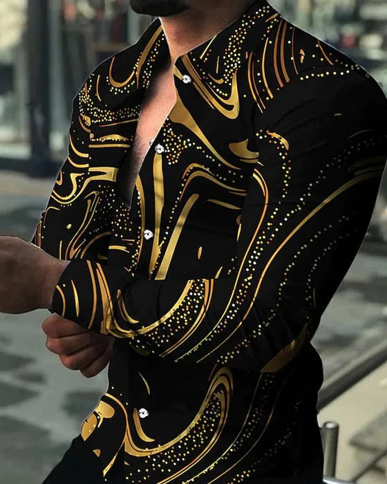Lightning Hawaiian Shirts Floral 3d Printed Shirts Men Fashion Shirt