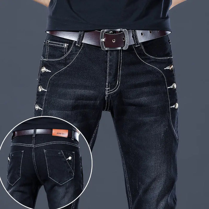 Autumn Winter Brushed Cowboy Luxury Slim Designer Clothes