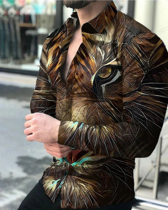 Lightning Hawaiian Shirts Floral 3d Printed Shirts Men Fashion Shirt