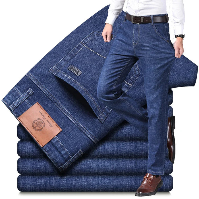 Men's New Classic Work Clothing High-quality Business Jeans