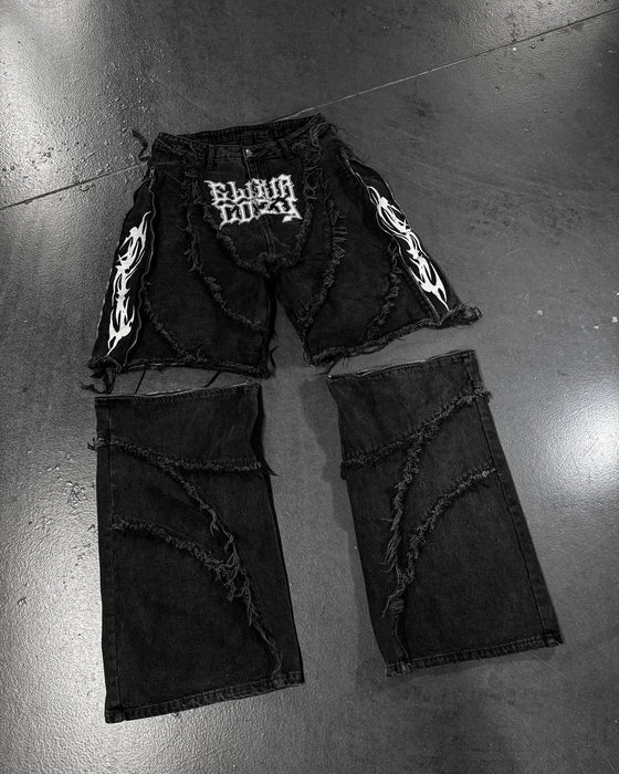 Elixir X Cozy Detachable Jeans Retro Punk Streetwear