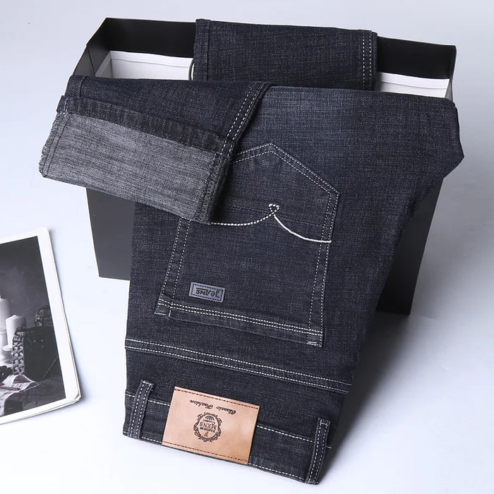 Men's New Classic Work Clothing High-quality Business Jeans