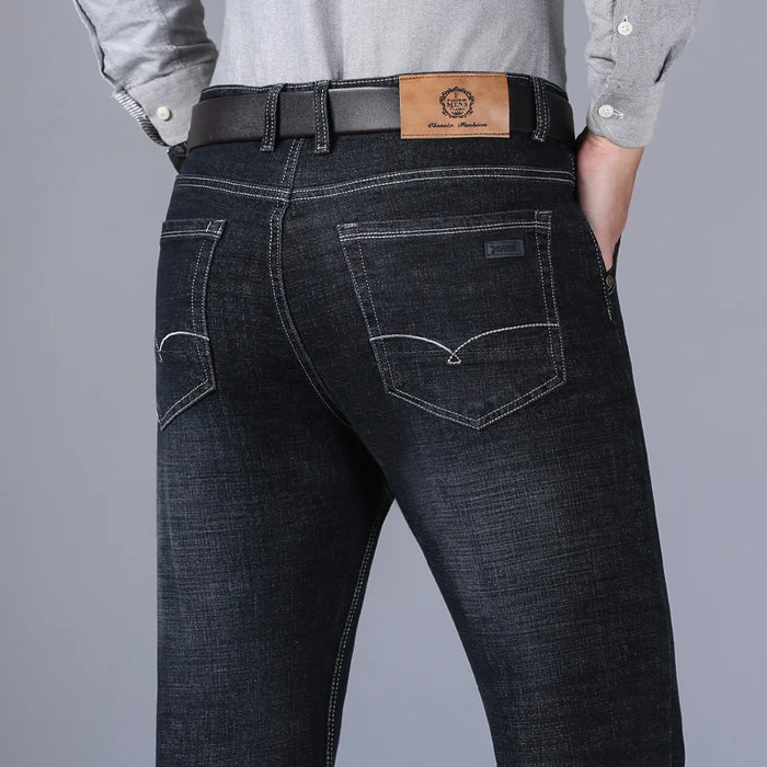 Men's New Classic Work Clothing High-quality Business Jeans