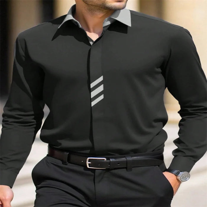 Men's shirt long sleeve charming party digital print patchwork shirt