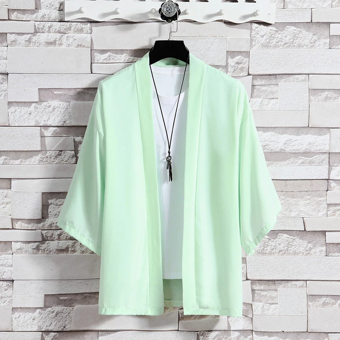 Spring Summer Men's Japanese Kimono Shirts