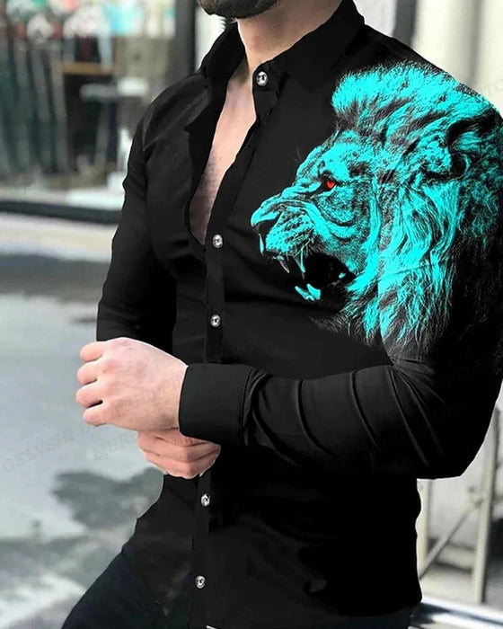Lightning Hawaiian Shirts Floral 3d Printed Shirts Men Fashion Shirt