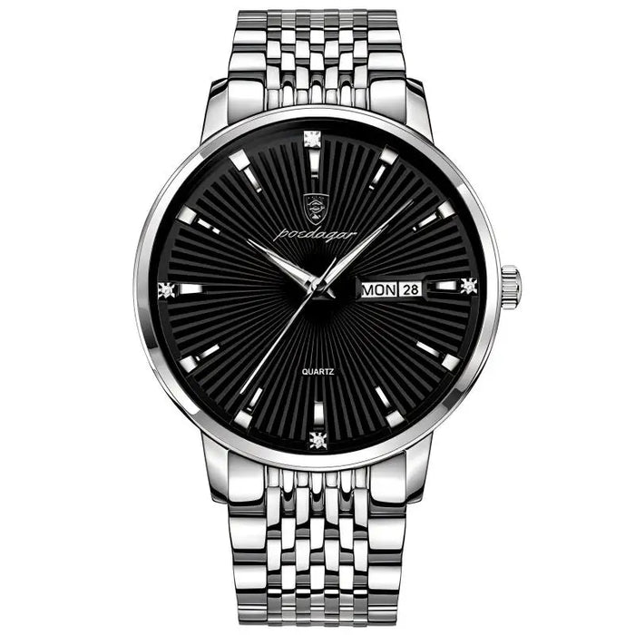 POEDAGAR Fashion Business Men's Watches Waterproof L