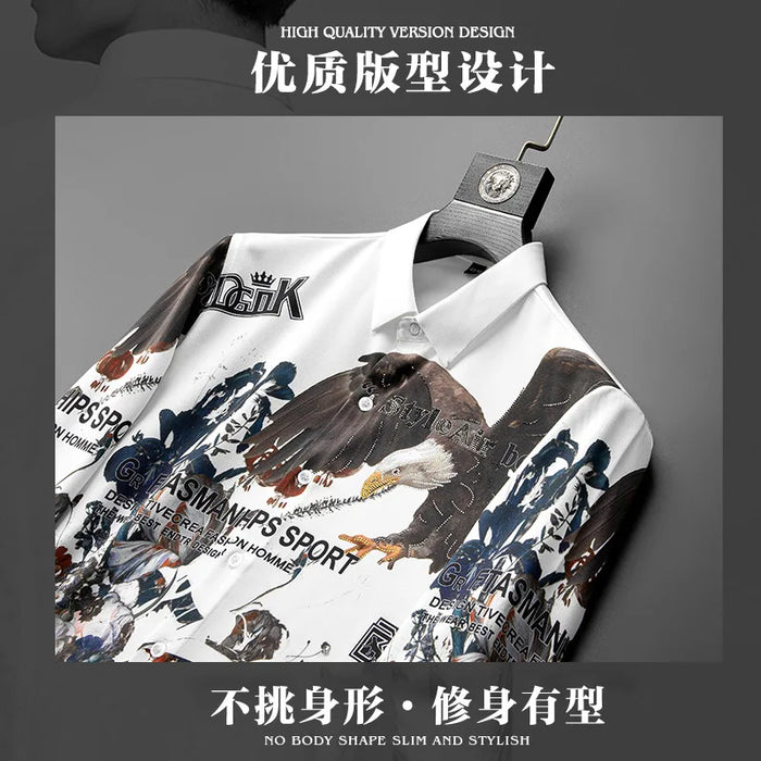 Brans Clothing Hot Diamond Printed Shirt For Men