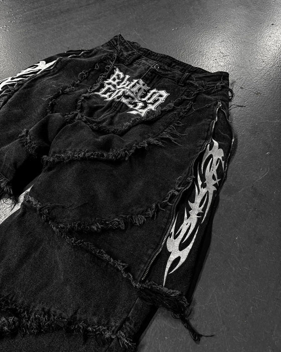 Elixir X Cozy Detachable Jeans Retro Punk Streetwear