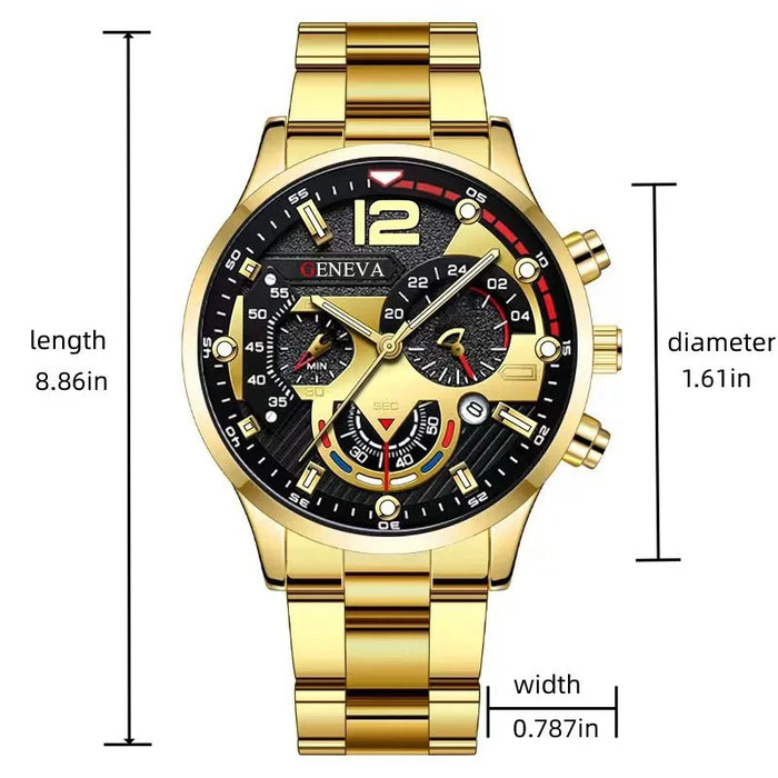 Luxury Men Watch Fashion Luminous Clock Steel Watch