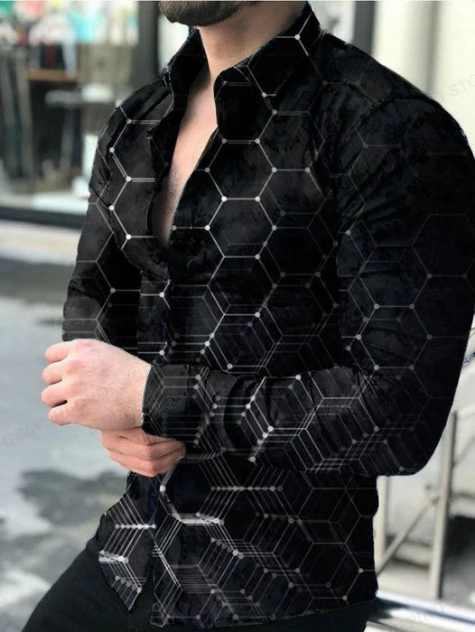 Lightning Hawaiian Shirts Floral 3d Printed Shirts Men Fashion Shirt