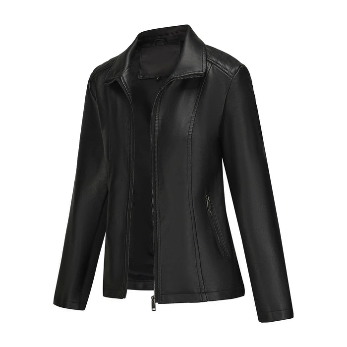 2026 Women’s Stylish Brown Faux Leather Jacket