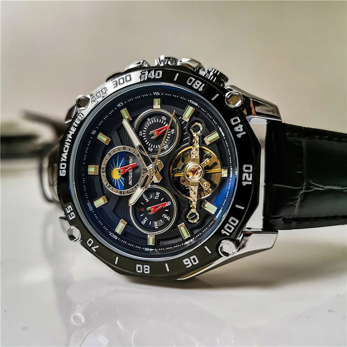 New Cool and High-Quality Automatic Mechanical Cut Out Watch for Men - Waterproof, Luminous,