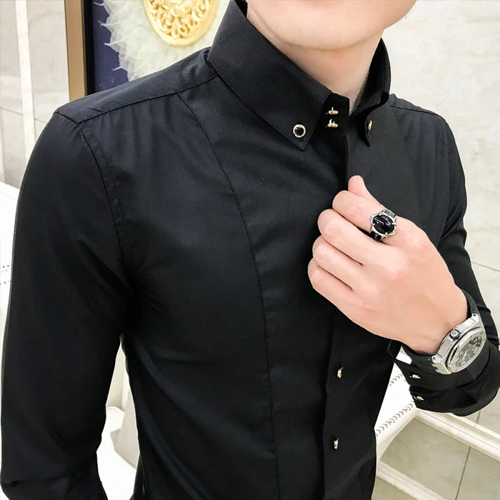Men's Shirts Luxury Brand New Long Sleeve Elegant Shirts For Men