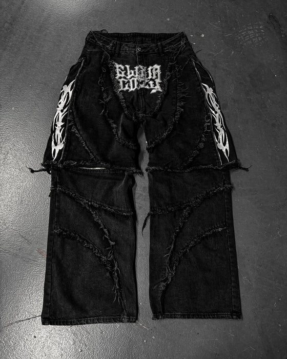 Elixir X Cozy Detachable Jeans Retro Punk Streetwear