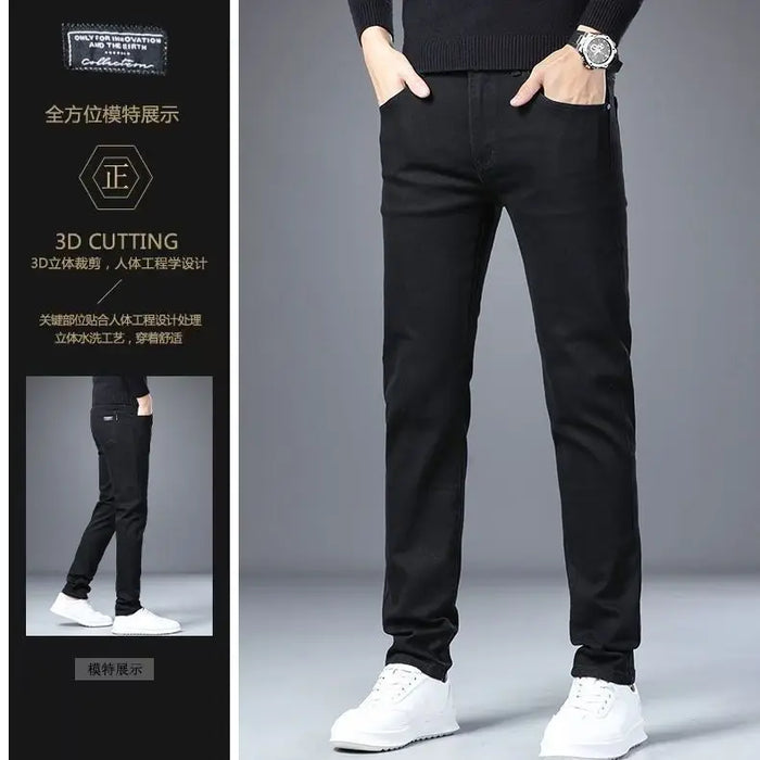 Spring Autumn New Elastic Men's Jeans
